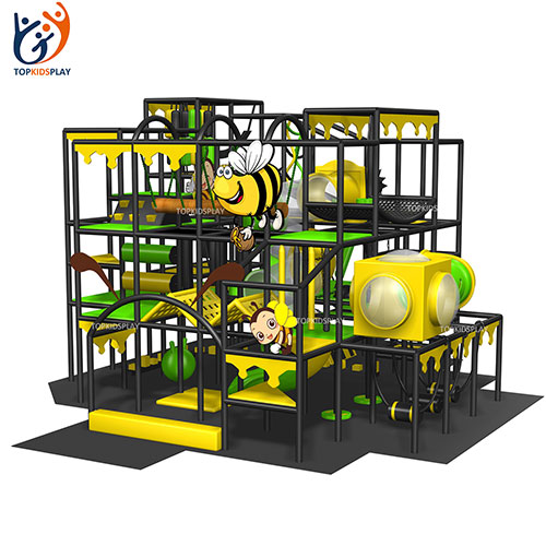 Attractive custom bee theme labyrinth multi-function indoor soft plastic jungle gym for kids
