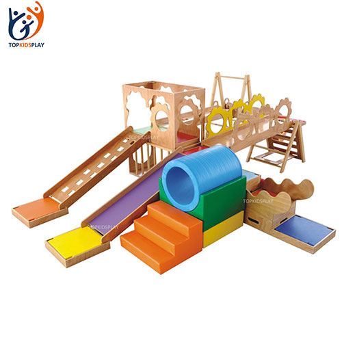 Eco-friendly safe sponge combination preschool kids soft wooden teaching equipment