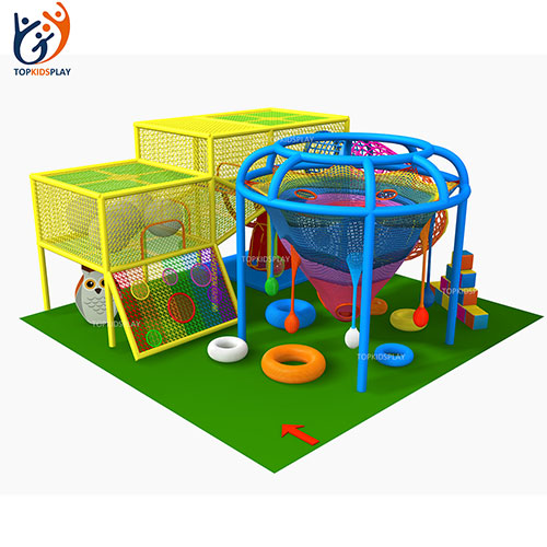 Manufacturers Customized size new style colorful children crotchet ropes indoor rainbow climbing net