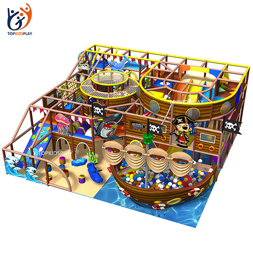 Kid entertainment equipment amusement park children commercial indoor pirate ship themed playground for sale
