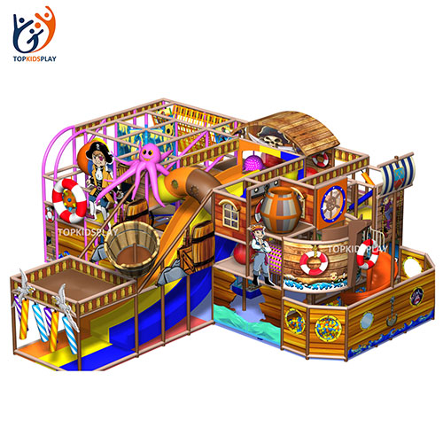 Latest design amusement park children commercial small pirate ship theme indoor playground equipment for kids