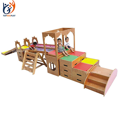 Play funny indoor soft Gymboree wood teaching equipment