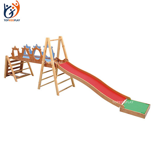 Soft climbing structure toddler play wood teaching equipment