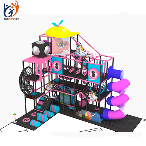 Topkidsplay plastic multifunction custom theme indoor playground soft play equipment for children
